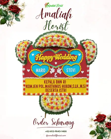Papan Bunga Pernikahan Cilegong